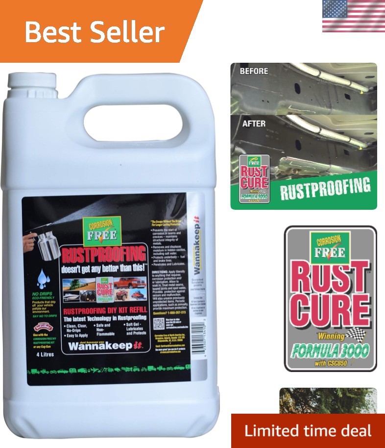 Rust Cure Formula 3000 – 1 Gallon Jug – No-Drip Rust Inhibitor & Undercoating…