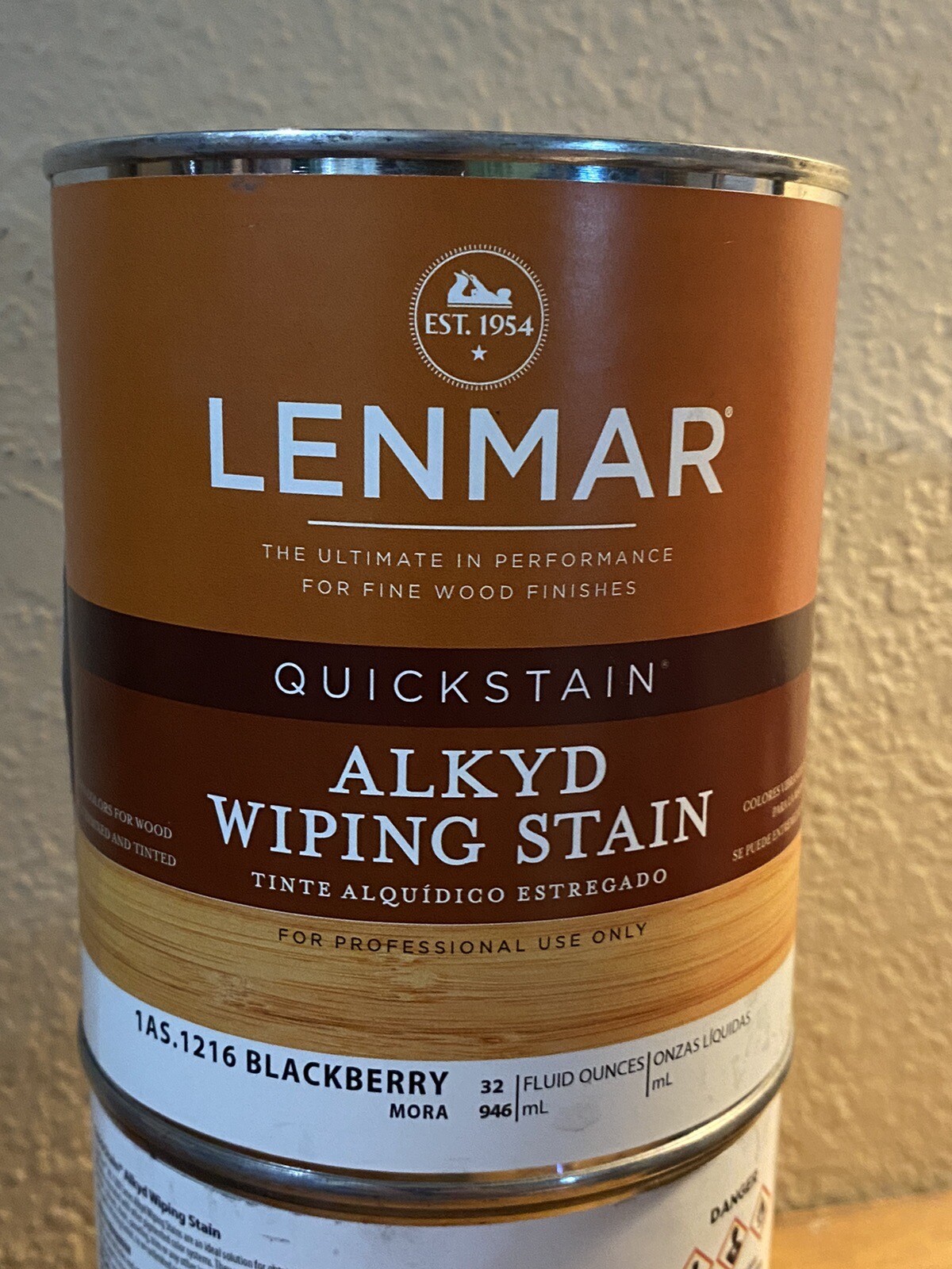 Lenmar quick stain Alkyd Wiping Stain 1216 Blackberry 1 quart