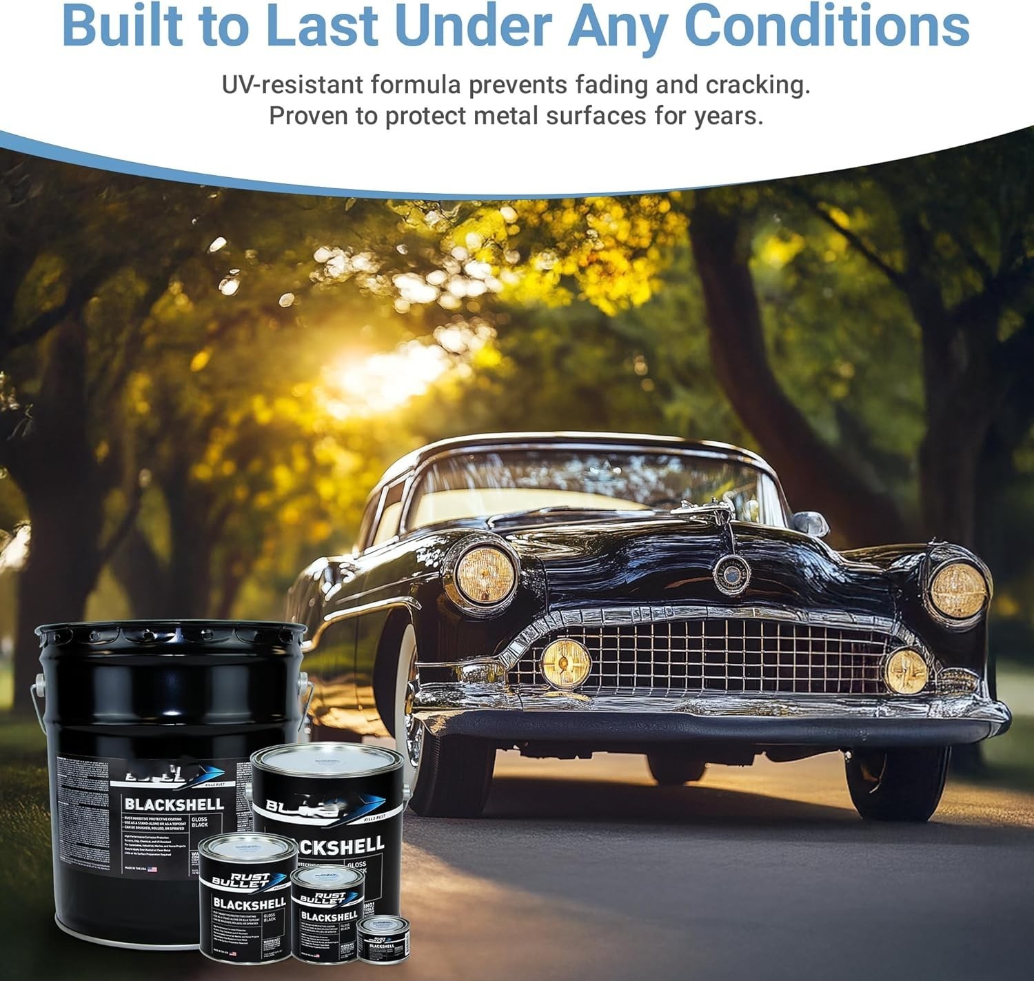 NEW Gloss Black Corrosion Preventive Coating UV Resistant Rust Proof Paint 1Qt