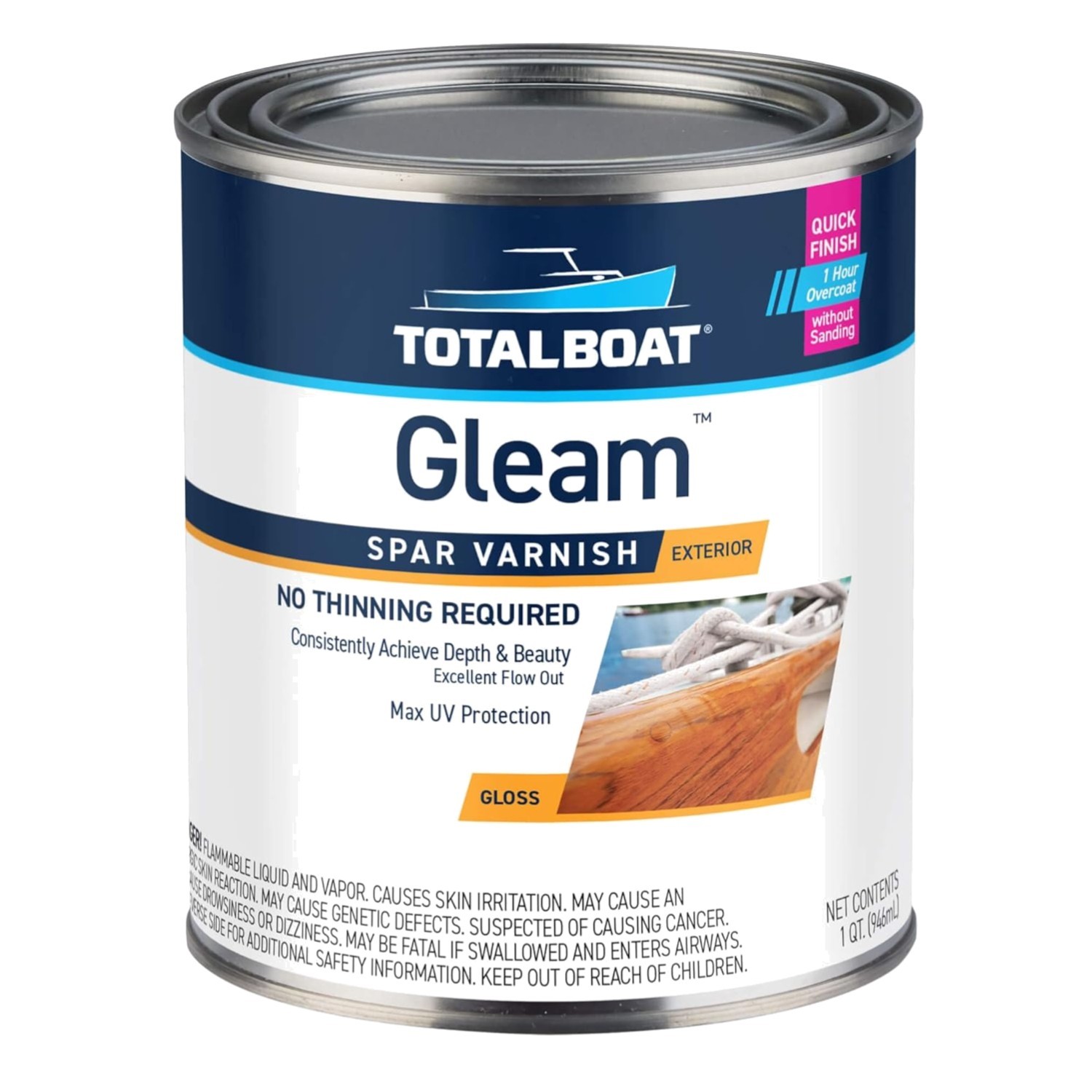 Gleam Marine Spar Varnish Quart – Gloss & Satin Finish
