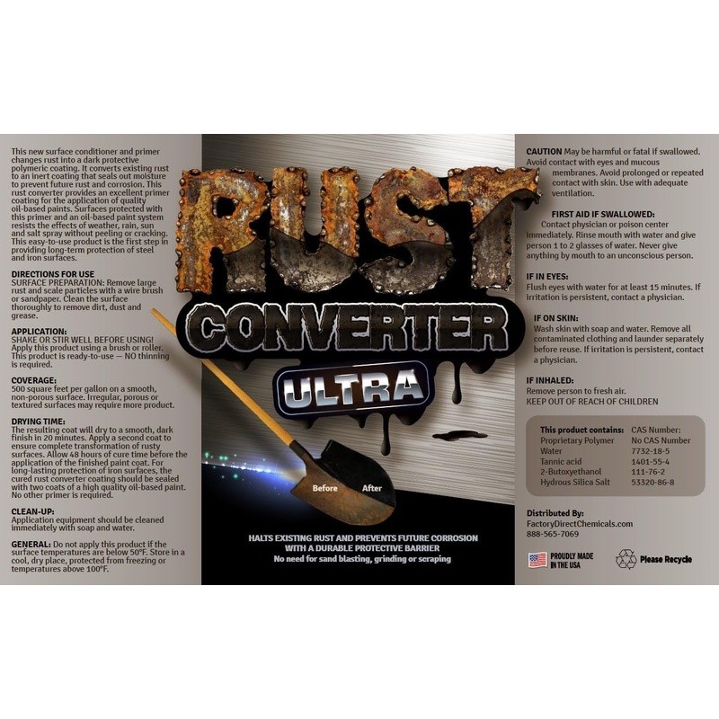 Rust Converter Sealant Matte Finish Prevents Corrosion Multi Use Metal Wood