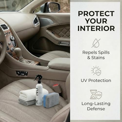 Ceramic Leather & Interior Coating Kit – Protect Car Seats, Vinyl, Plastics &