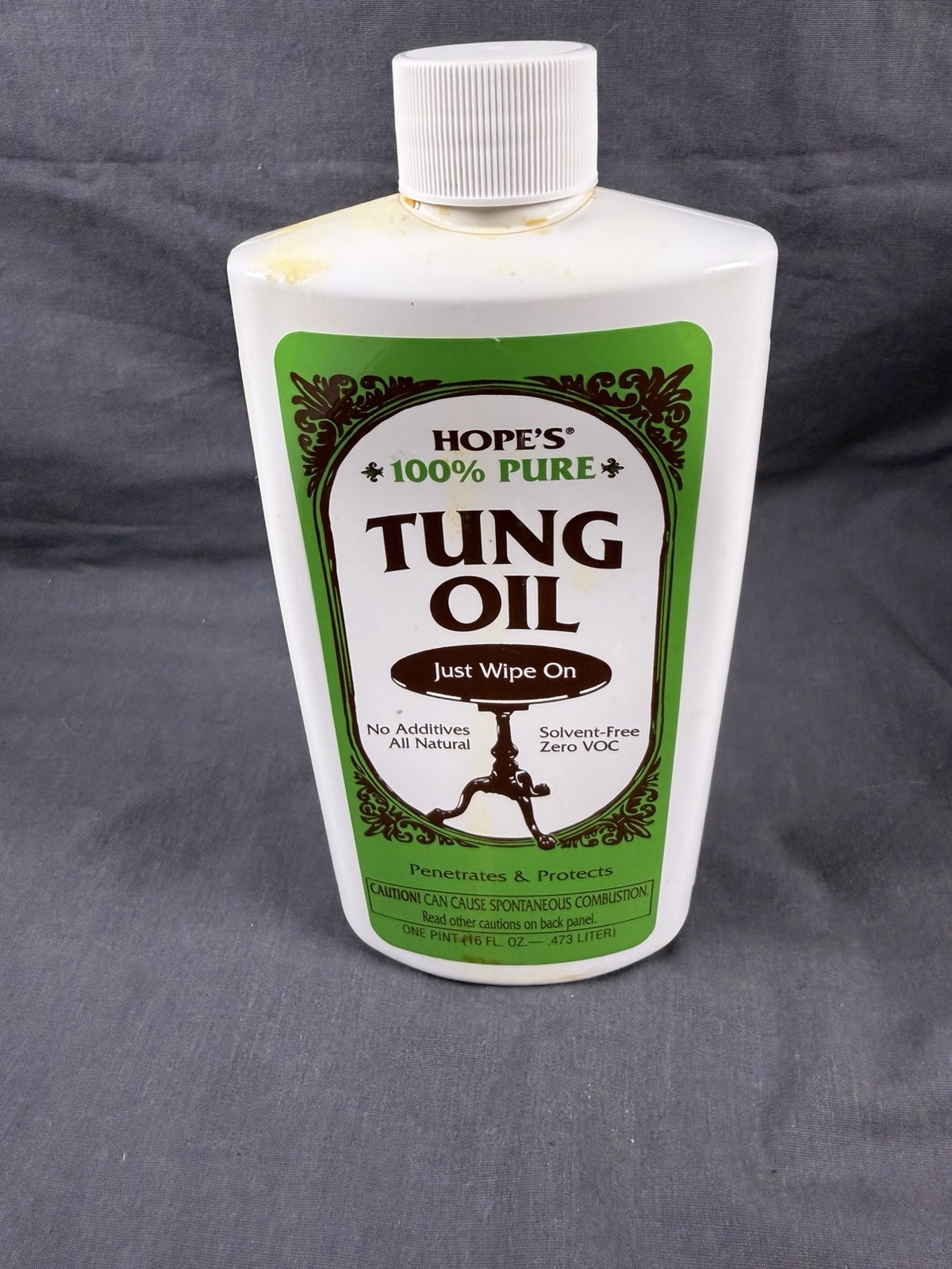 Hope’s 100% Pure Tung Oil Wood Finisher Sealer – Opened – Not Full