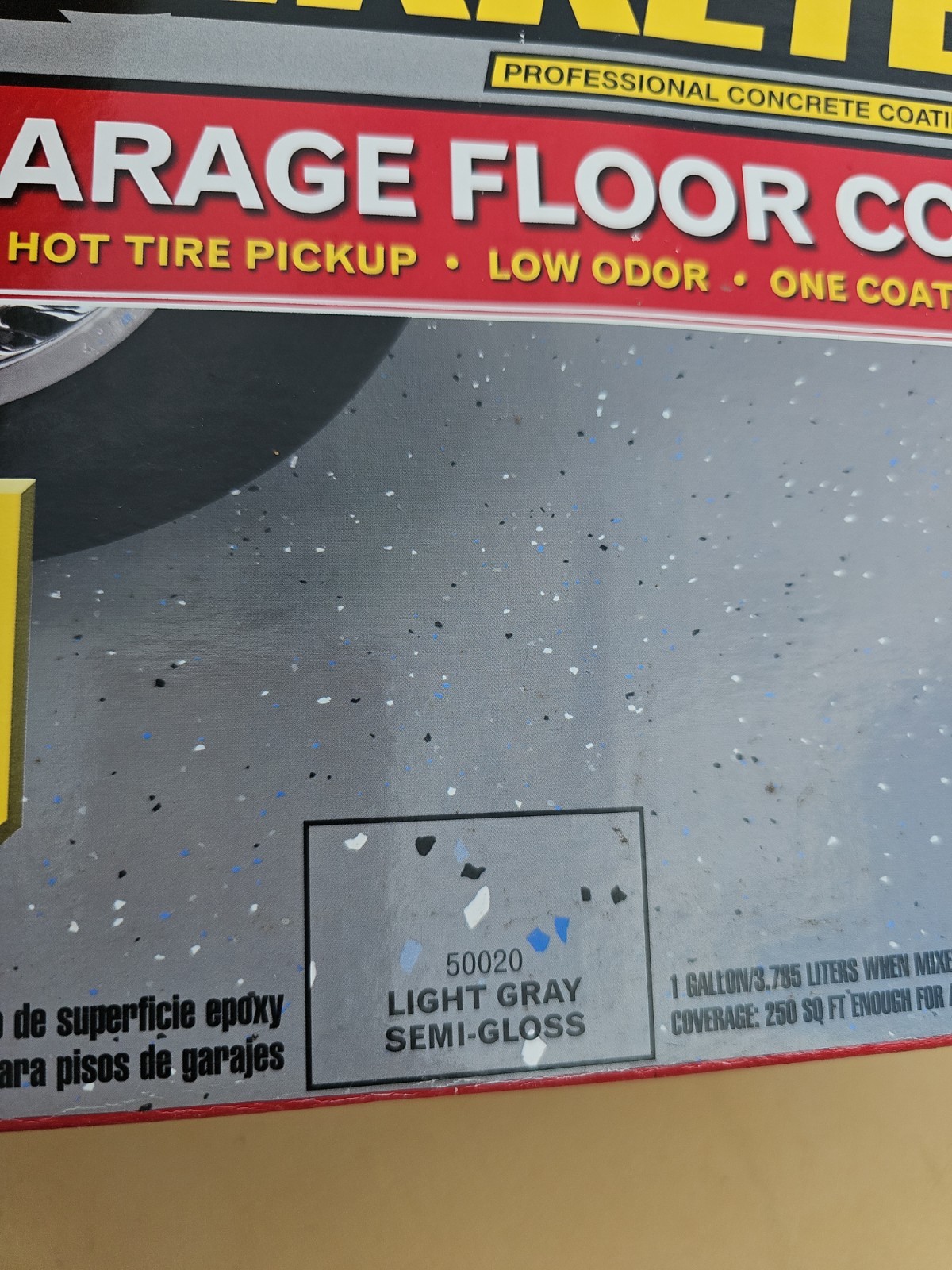 QUIKRETE Epoxy Garage Floor Coating Light Gray Color Flakes 2 Kits RAAD