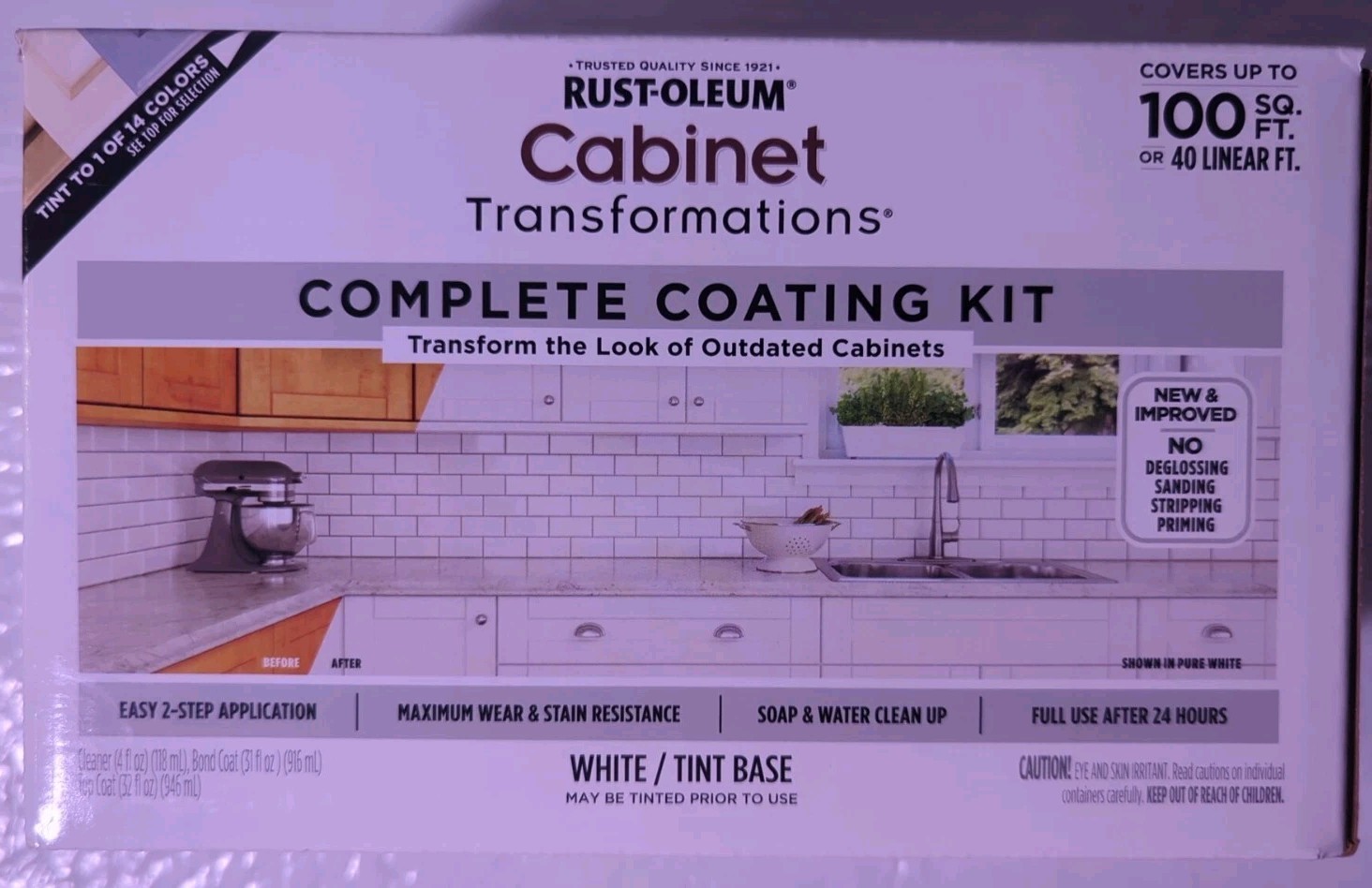 Rust-Oleum Cabinet Transformations Satin White Tint Base Cabinet Refinishing