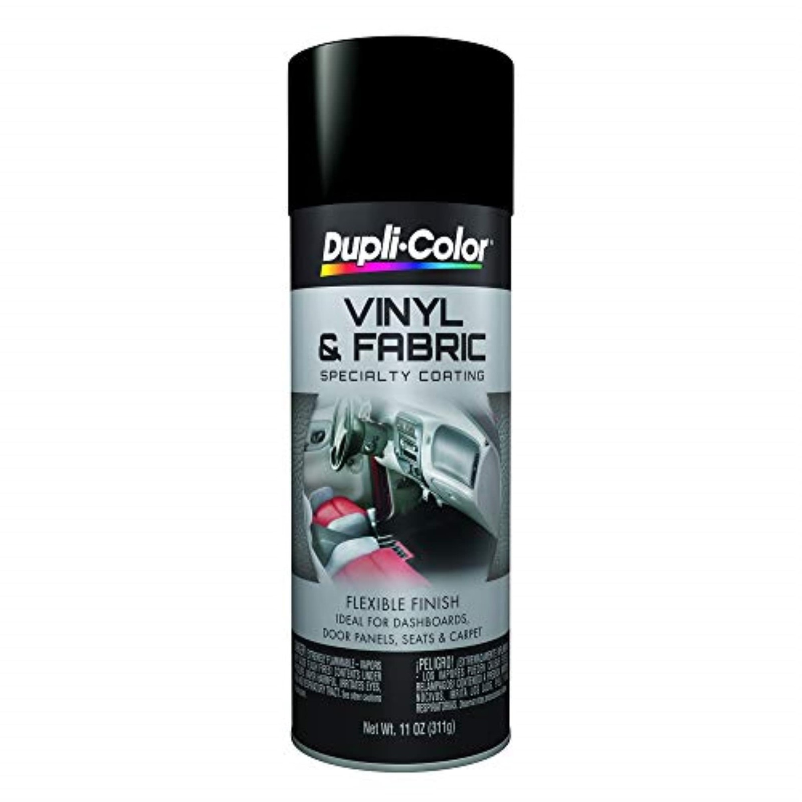Dupli-Color HVP106 Vinyl and Fabric Coating Spray Paint – Flat Black – 11 oz can