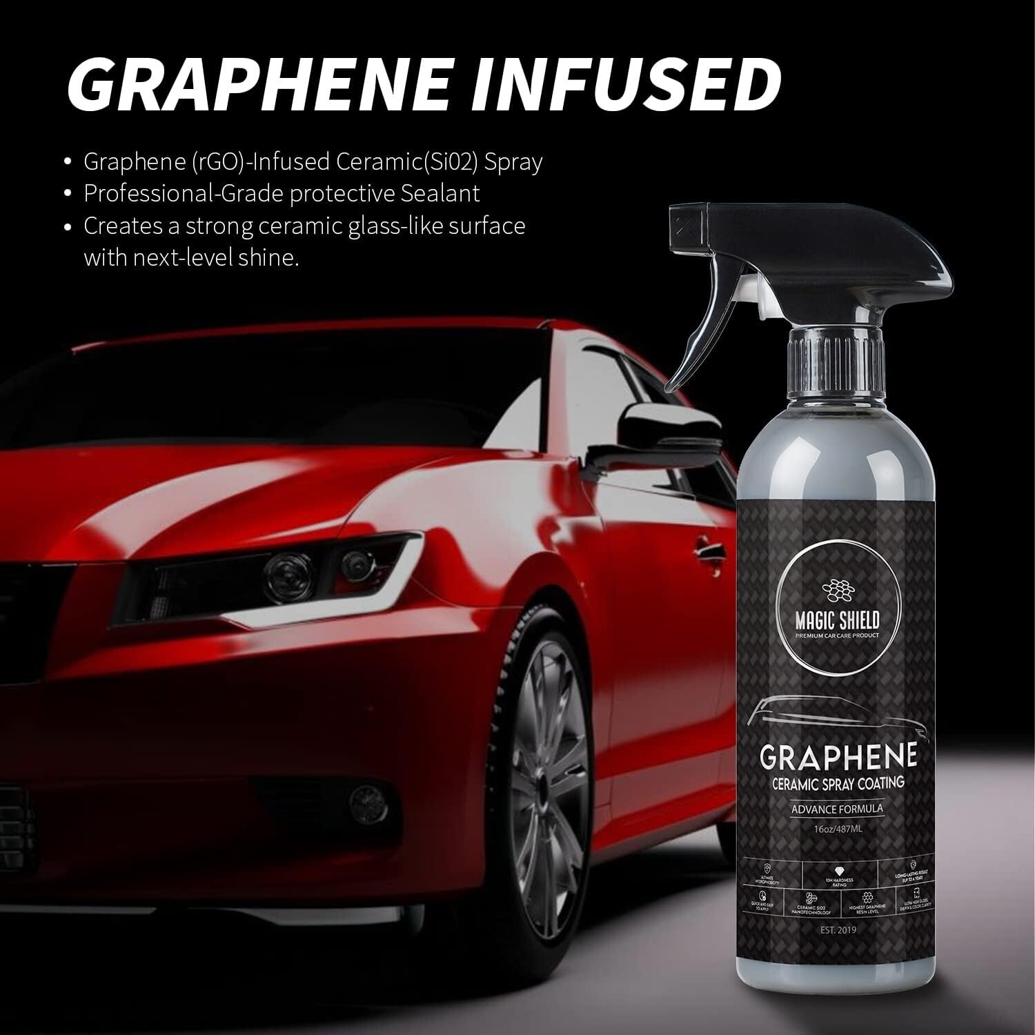 Graphene Ceramic Spray Coating – Quick & Easy Application for Cars, Motorcycl…