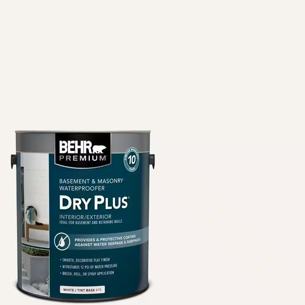 1 Gal. White Flat Interior/Exterior Dry plus Basement & Masonry Waterproofer