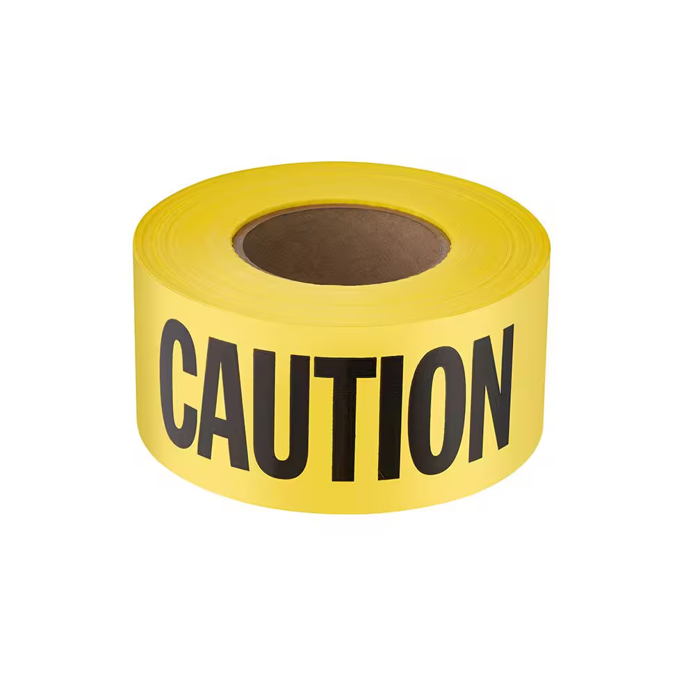 Caution Tape 3in x 1000ft Yellow Black Barricade Safety Warning Construction