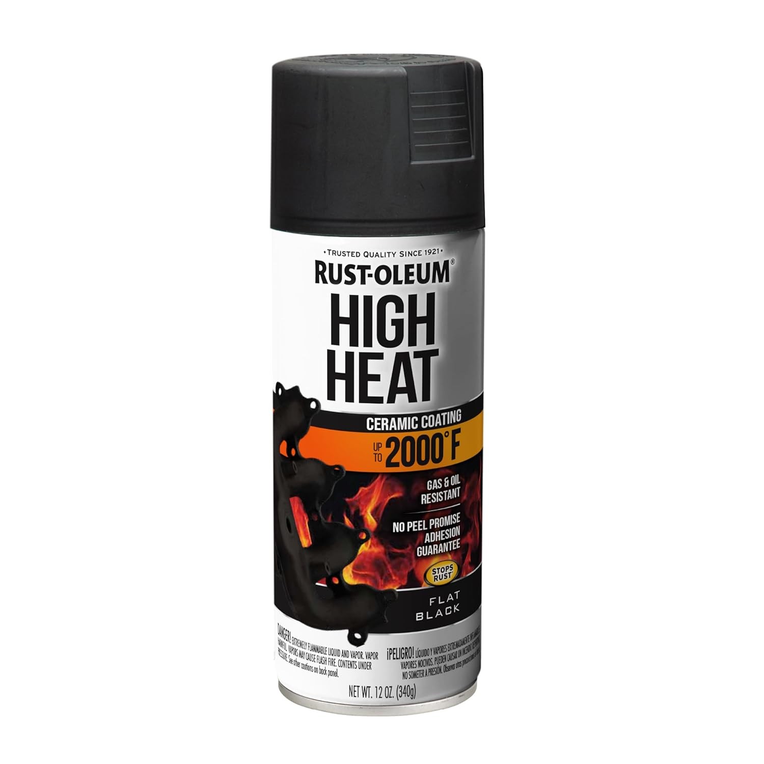 Rust Oleum 12 oz Automotive High Heat Flat Black Spray Paint Can