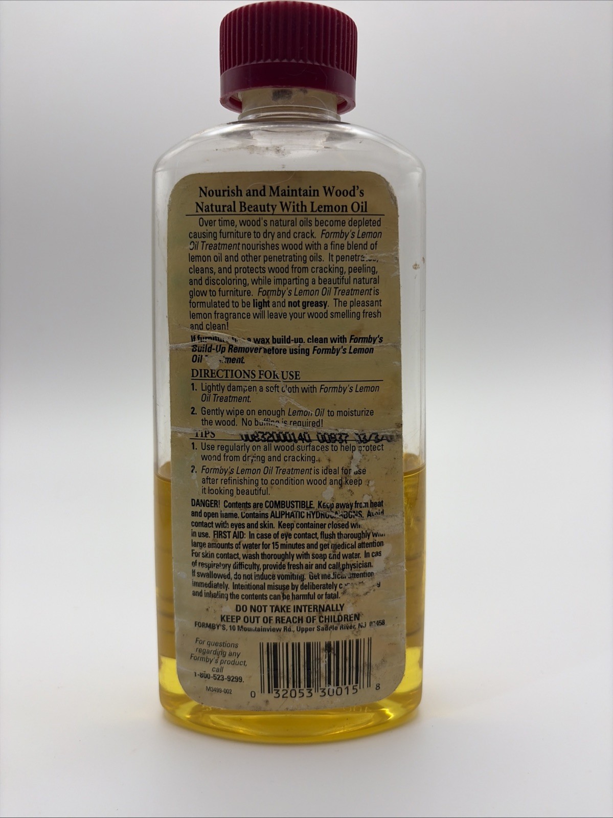Formby’s Penetrating Lemon Oil Treatment 40% Full 8 oz Furniture Workshop