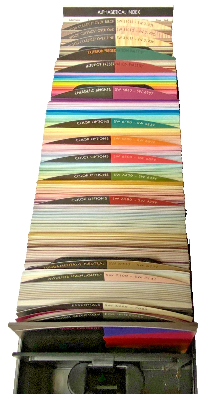 Sherwin Williams Complete Color Swatch Kit Handle Carrying Case Indexes Fan Deck