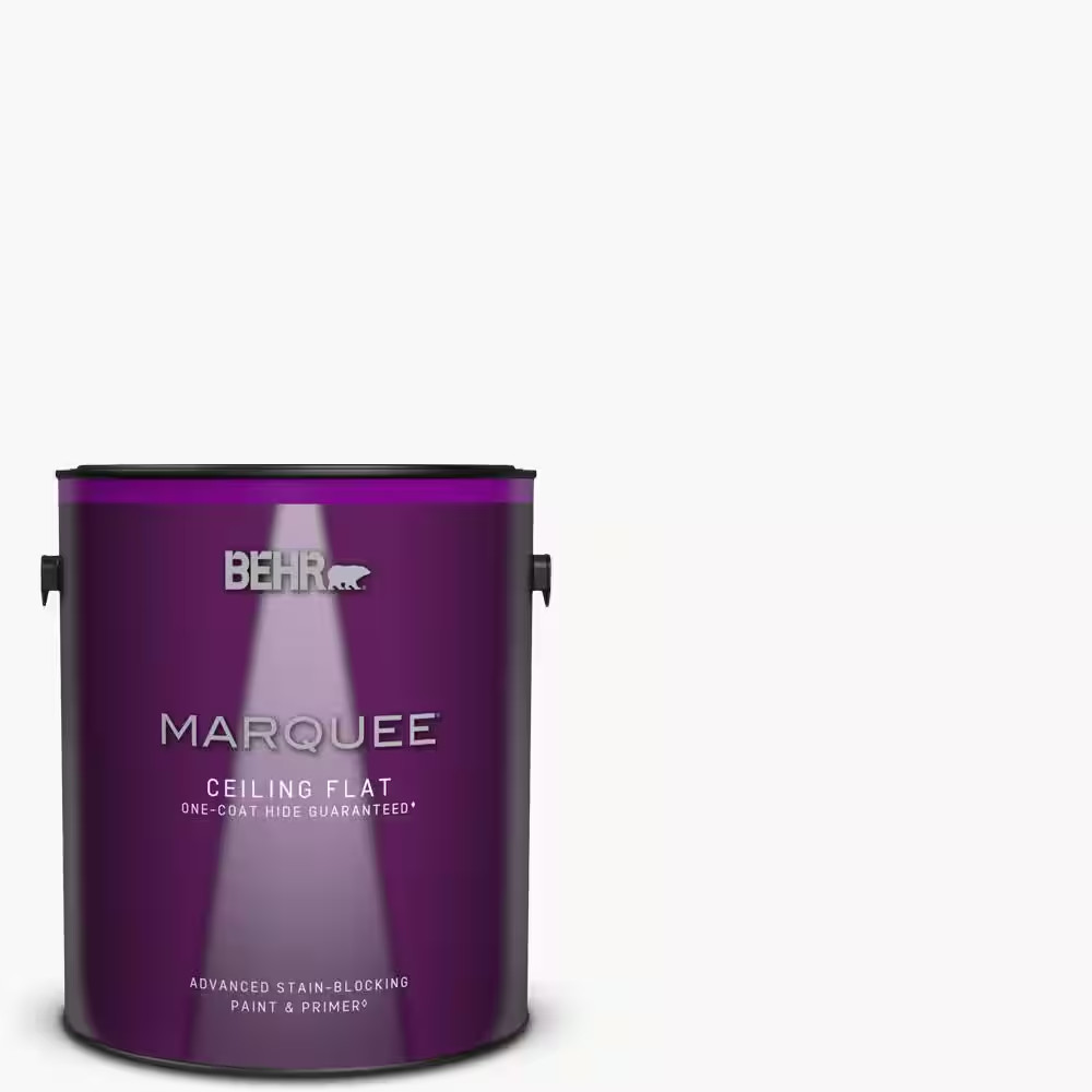 1 Gal. White Ceiling Flat Interior Paint & Primer