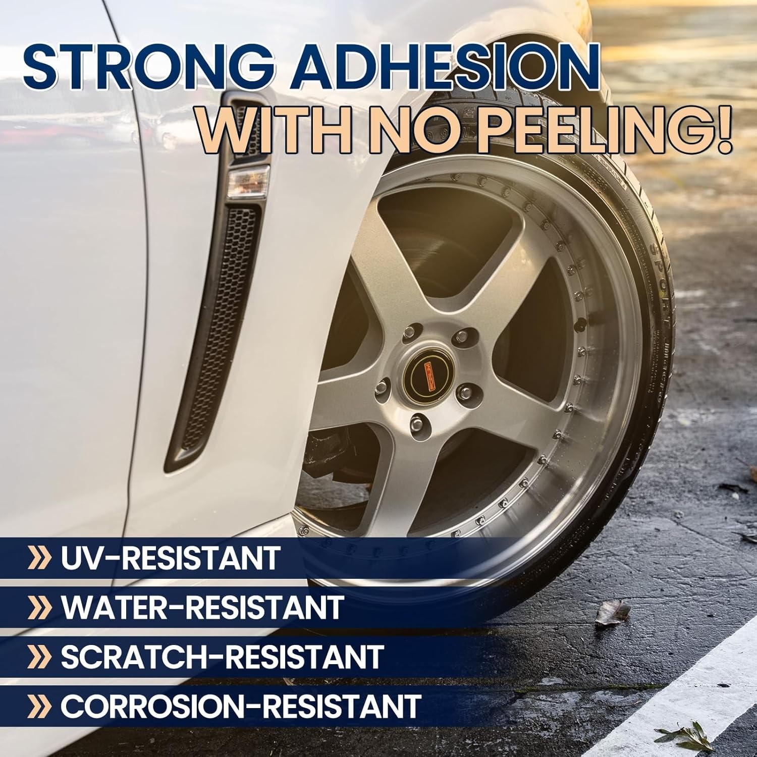 Light Silver Touch Up Paint for Wheels – 2-in-1 Applicator, Instant Repair