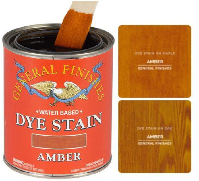 General Finishes Amber Dye Stain 1 Qt Water Based Deep Rich Color