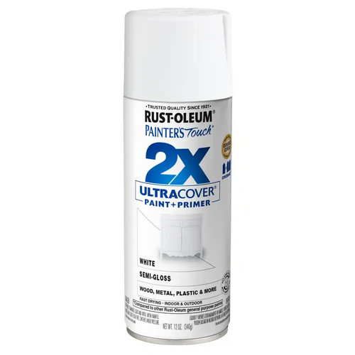 12 oz. Semi-Gloss White General Purpose Spray Paint for Wood & Metal Surfaces