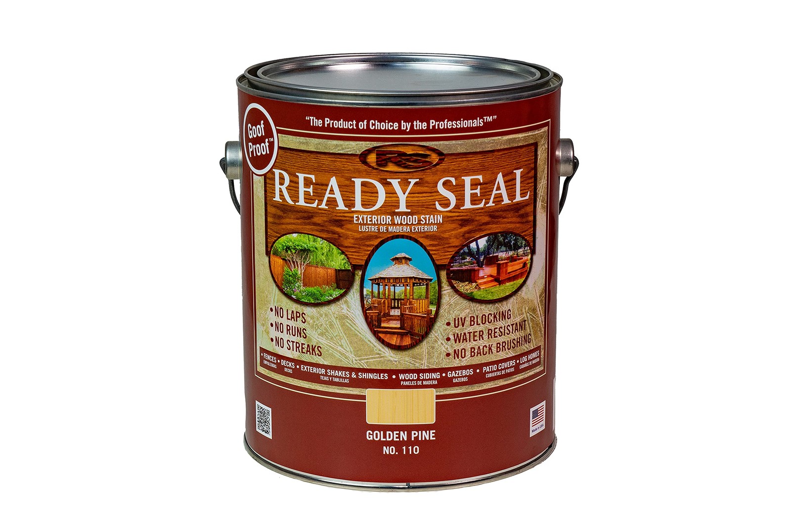 1 Gal 110 Golden Pine Exterior Stain And Sealer For Wood