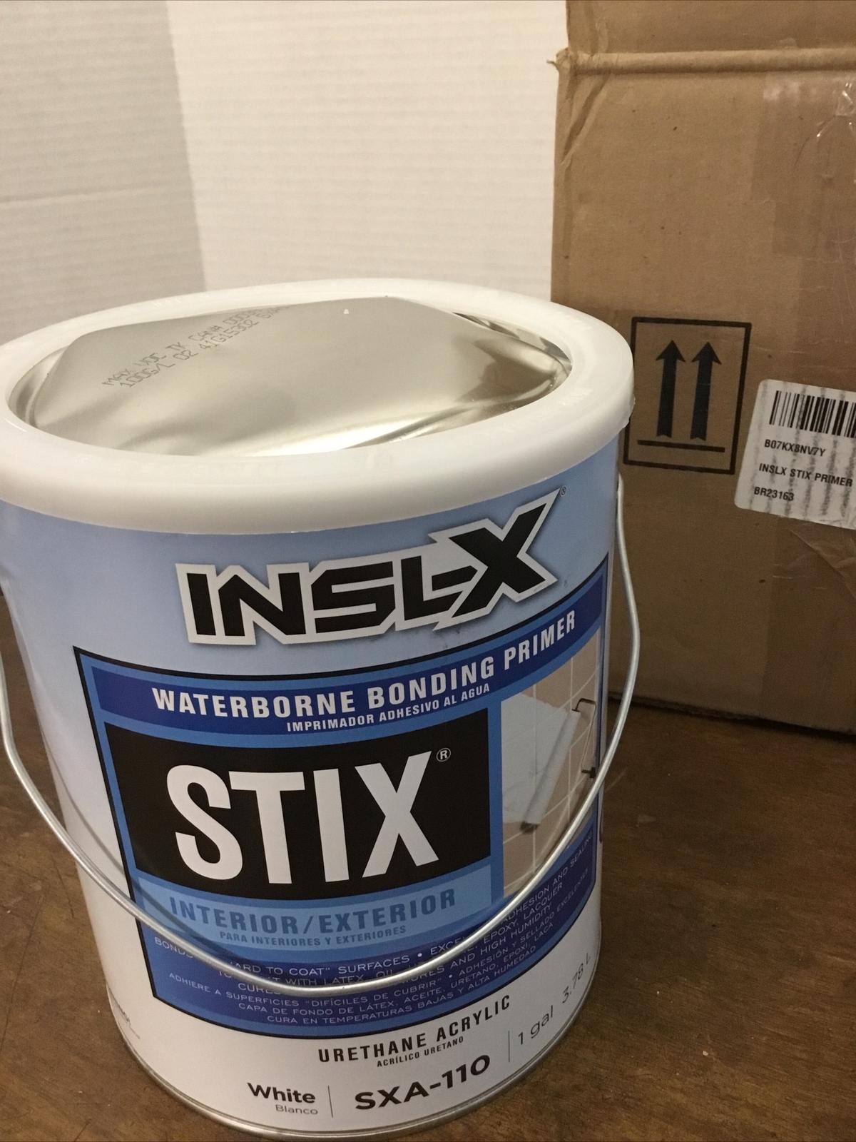 INSL-X Stix Bonding Primer Urethane Acrylic SXA-110 White Int/Ext Gal. Lid Dente