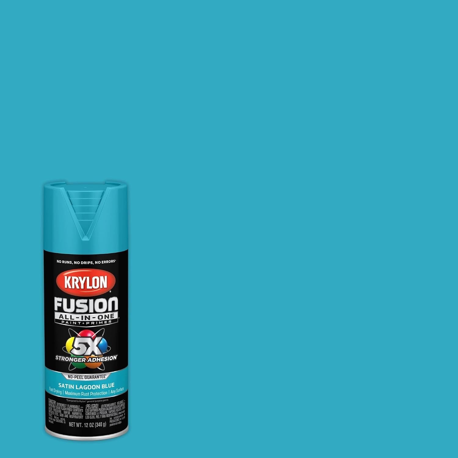 Versatile Satin Spray Paint – 12 oz Lagoon Blue for Indoor & Outdoor Projects