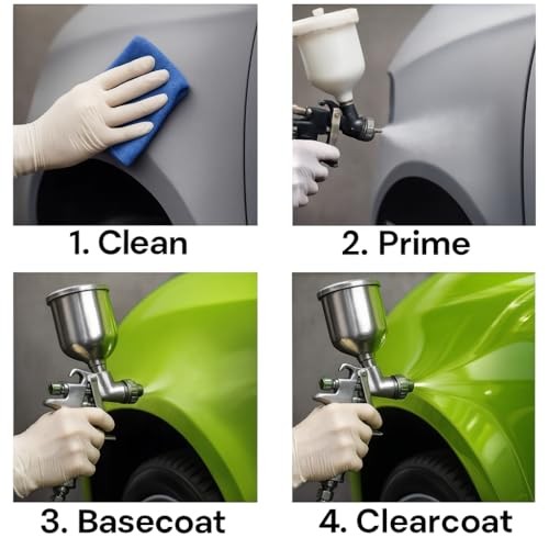 2K Coat – 1.25 Quart Automotive Paint Kit with Hardener – 4:1 Mix Ratio, Clear