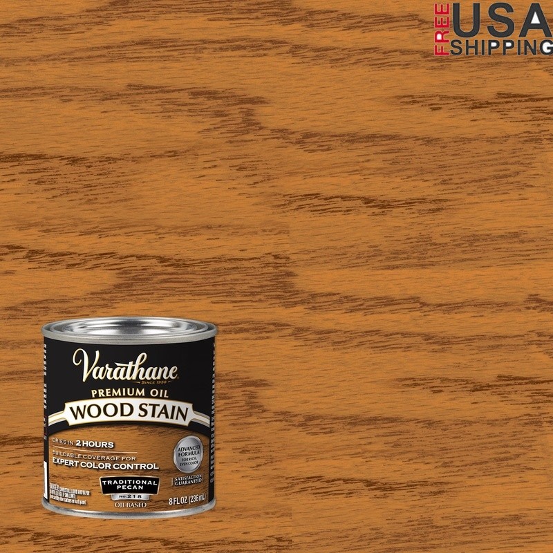 Traditional Pecan Oil Based Interior Wood Stain Furniture Cabinets Doors 4 Pack