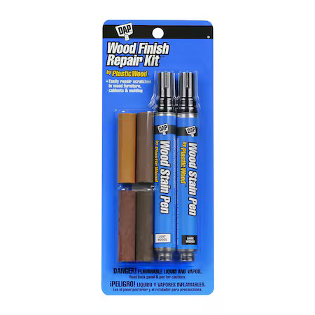 Dap 7079804100 Wood Finish Repair Kit, Stick, Wood Scratch Repair, Light Brown