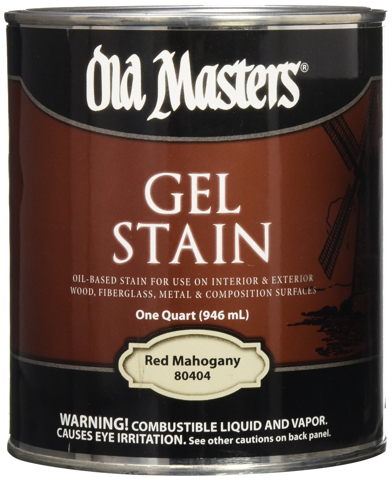 Old Masters 24994 Red Mahogany Interior/Exterior Gel Stain Wood Furniture