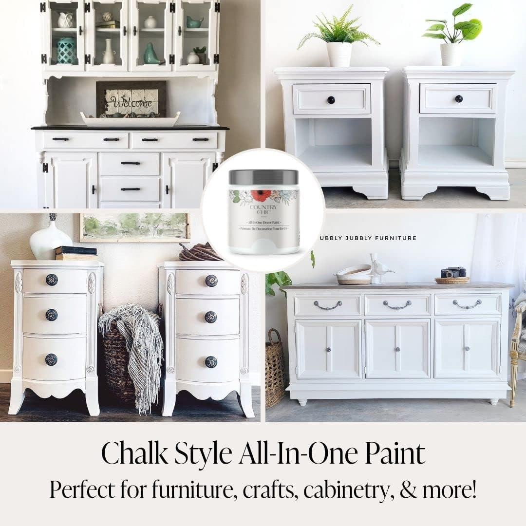 Chalk Style Paint + Clear Coat Bundle – for Furniture, Home Decor, Crafts (Color
