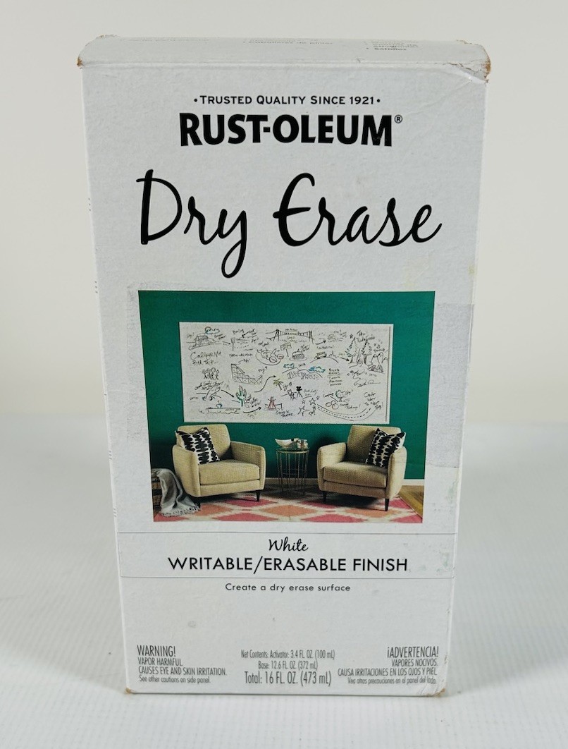 Rust-Oleum Dry Erase Kit Writeable Erasable Finish Walls Doors More 16 FL Oz NIB
