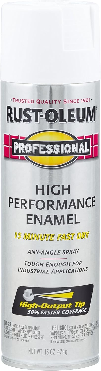 7592838-6PK Professional High Performance Enamel Spray Paint 15 oz Gloss White