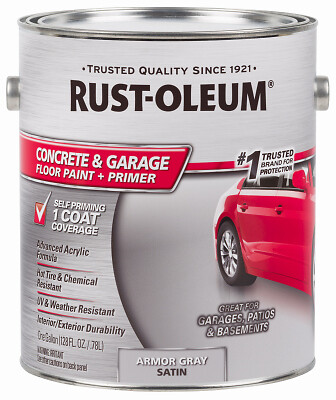 Rust-Oleum 225359 Concrete Floor Paint, Gray Base, Gallon – Quantity 2