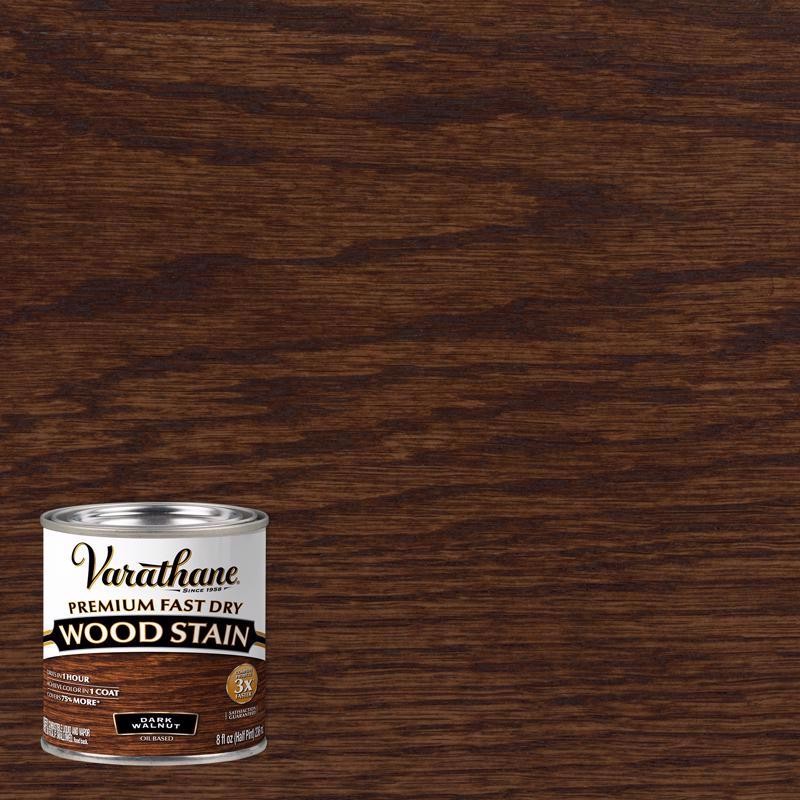 Varathane Semi-Transparent Dark Walnut Oil-Based Alkyd WoodStain 0.5pt (4-pack)