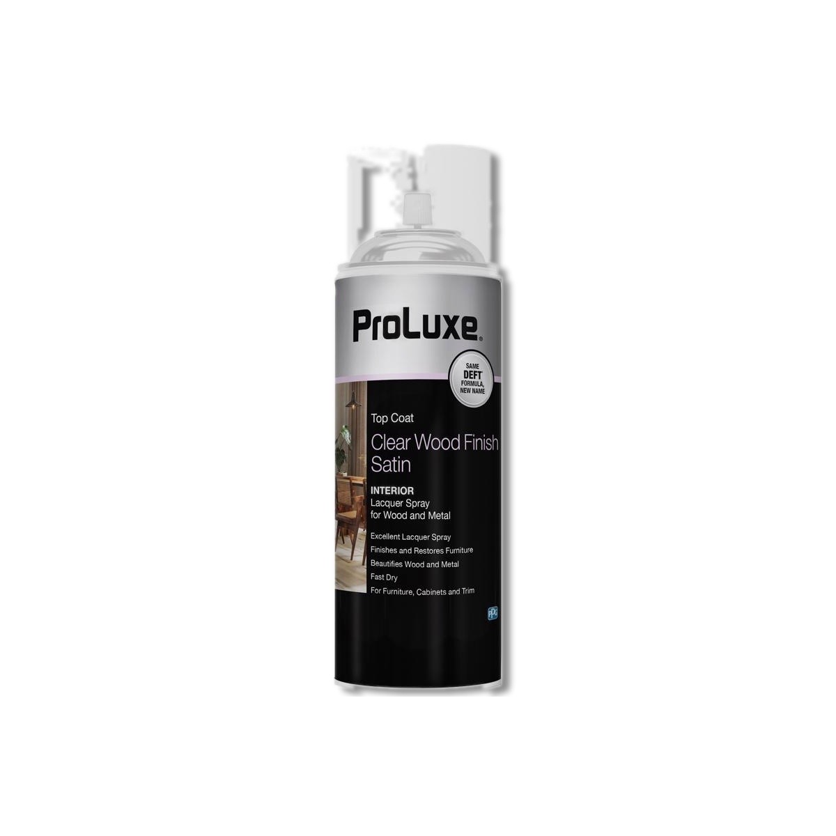 Proluxe Satin Clear Oil-Based Wood Finish Lacquer Spray 12.25 oz DFT017S/54 /6PK
