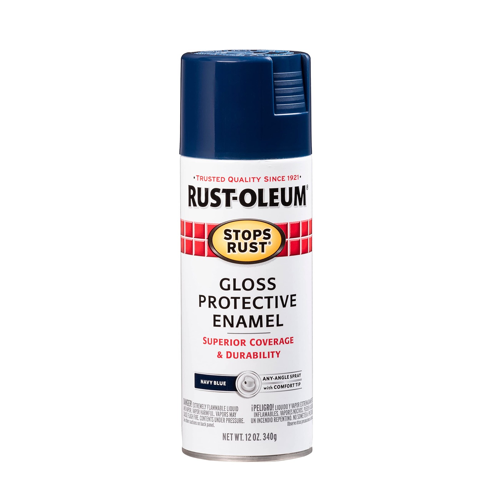Rust Oleum Stops Rust Gloss Navy Spray Paint 12 Ounce Protective Enamel