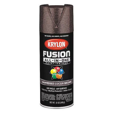 Krylon K02785007 Hammered Spray Paint, Cocoa Brown, Hammered, Solvent, 12 Oz