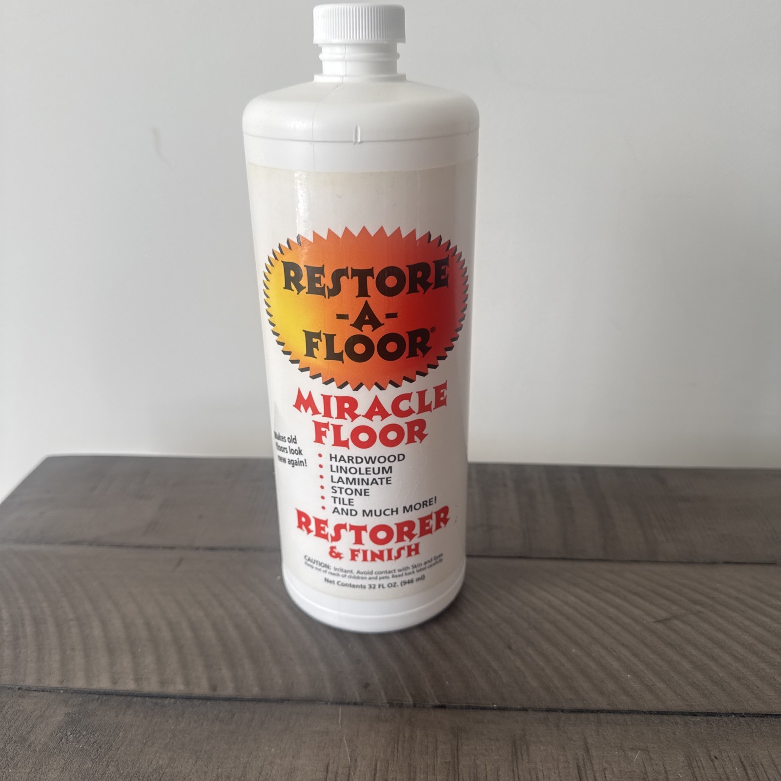 Restore A Floor Miracle Finish 32 oz Wood Polish Hardwood, Linoleum, Laminate
