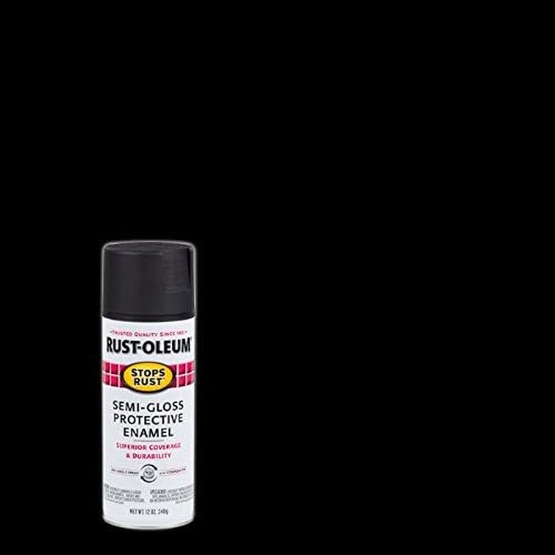 7798830 Stops Rust Spray Paint, 12-Ounce, Semi Gloss Black (Pack of 2)