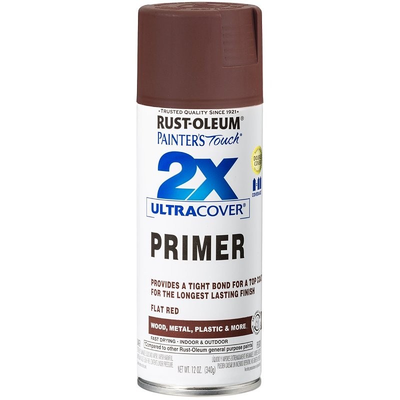 Rust-Oleum Painter’s Touch 2X Ultra Cover 334018 General Purpose Primer, Red, Fl