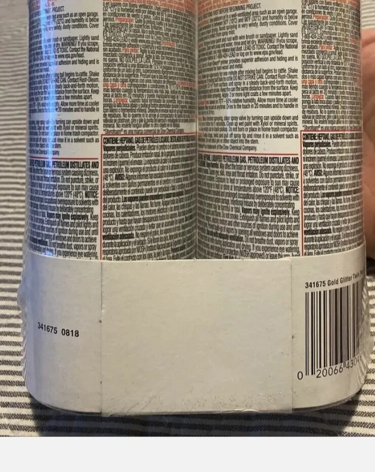 RUST-OLEUM SILVER GLITTER SPRAY PAINT 2-PACK BRAND NEW SEALED CHRISTMAS YULETIDE