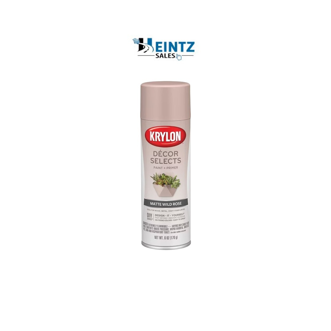 Krylon 6515 Decor Selects Matte Wild Rose – – Paint & Primer – 6 oz