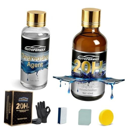 Graphene Ceramic Coating for Cars(60ml)，20H Nano Ceramic Coating Kit Reduce
