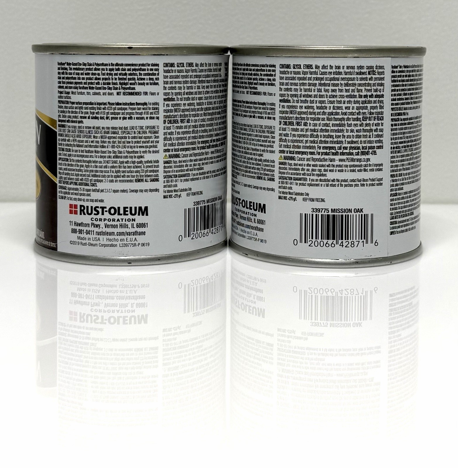 2pk Varathane Poly + Stain Satin Mission Oak 8 fl oz 2in1 Wood Finish