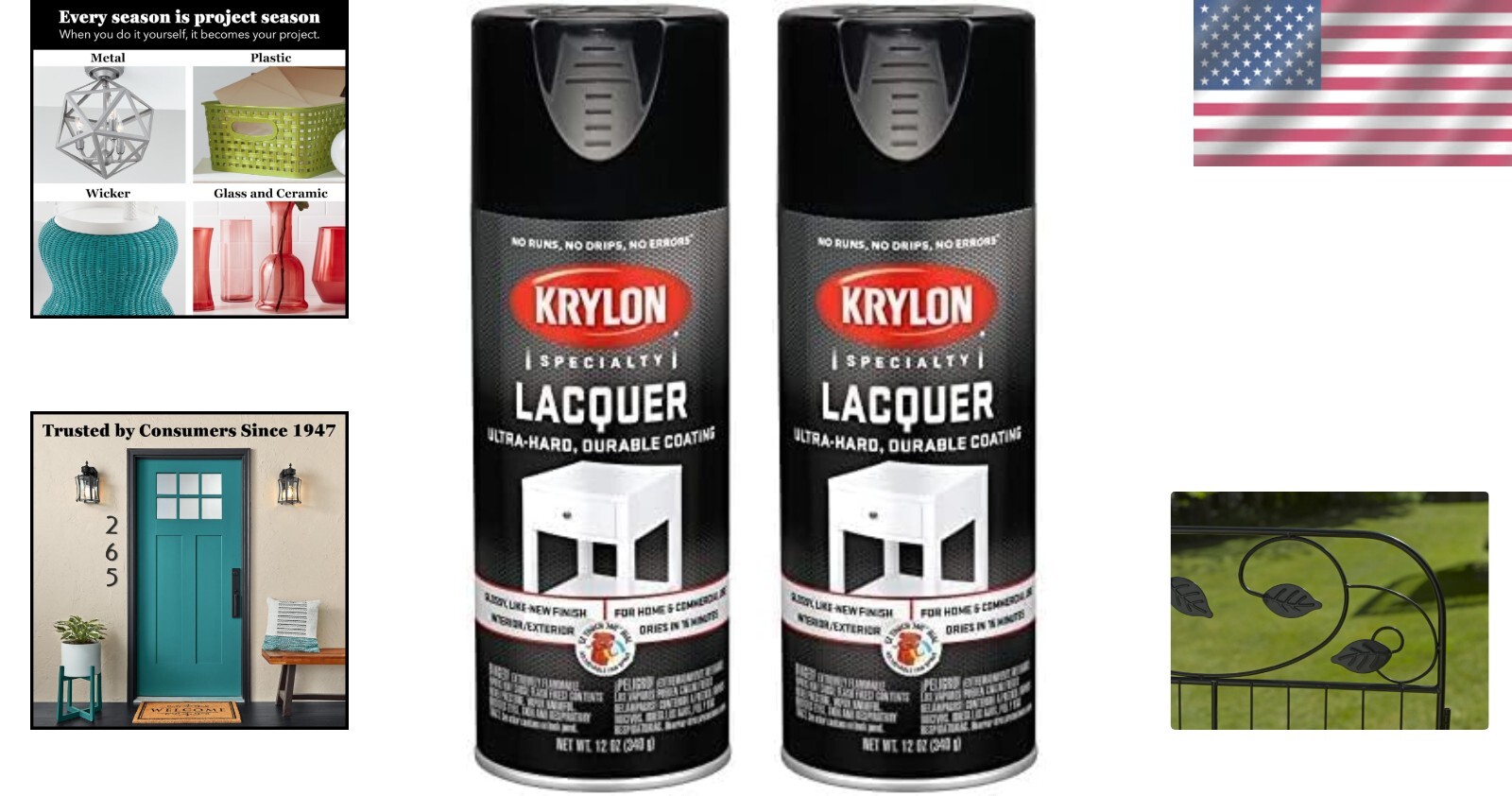 Premium 12oz Gloss Black Lacquer Spray Paint (Pack of 2) – Moisture Resistant