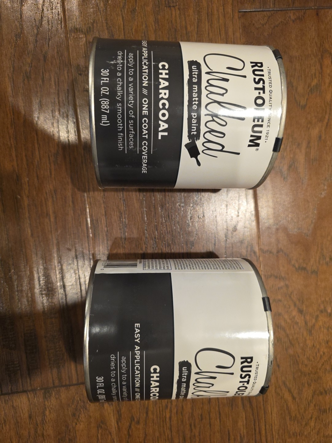 Rust-Oleum 285144 Ultra Matte Interior Chalked Paint 30 oz, Charcoal, 2 Pack