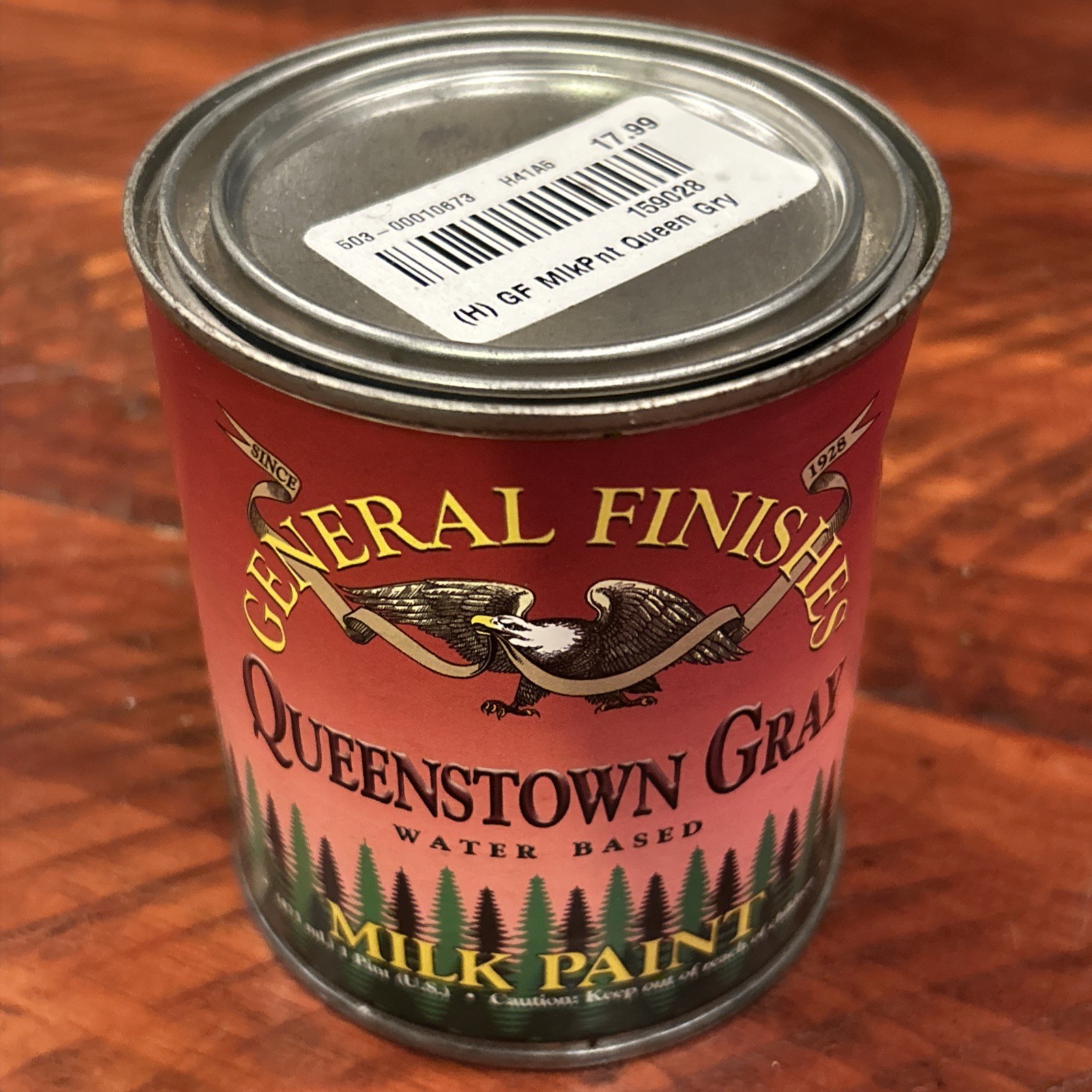 Water Based Milk Paint, 1 Pint, Queenstown Gray general finishes