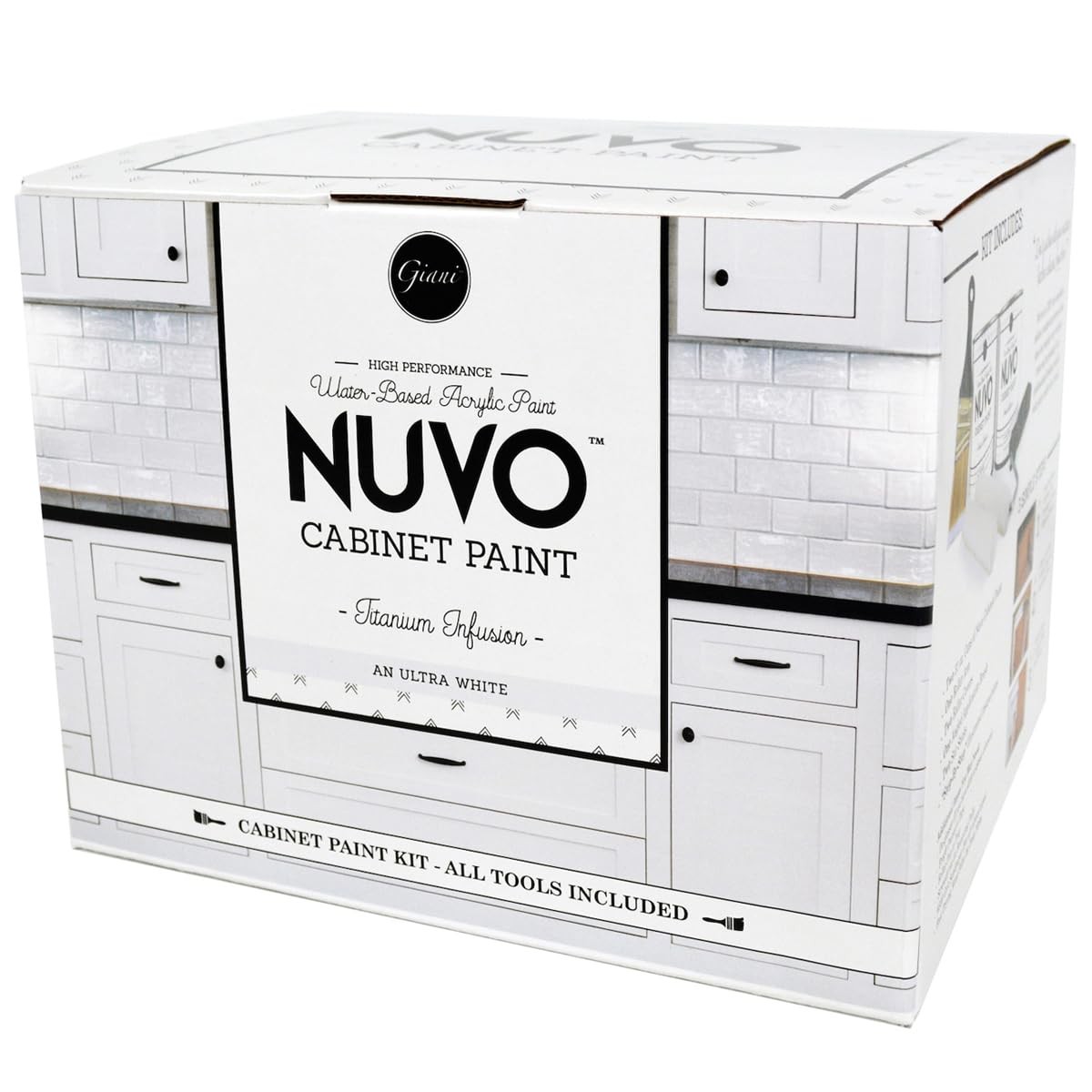 Nuvo Titanium Infusion Cabinet Makeover Kit – Easy DIY 7-Piece Set, Brilliant