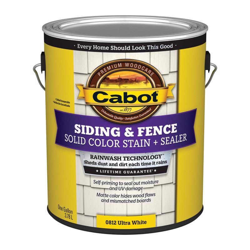 Cabot Solid 0812 White Water-Based Solid Color Acrylic Deck Stain (4-pack)