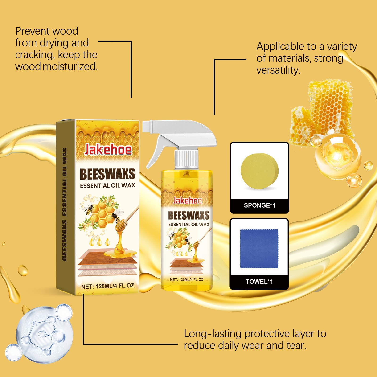 Natural Micro-Molecularized Beeswax Spray, Beeswaxs Essential Oil Wax