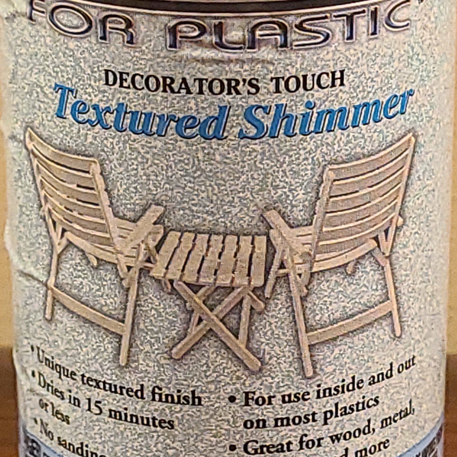 Krylon Fusion for Plastic Aerosol Spray Paint 2524 WHITE SANDS TEXTURED SHIMMER