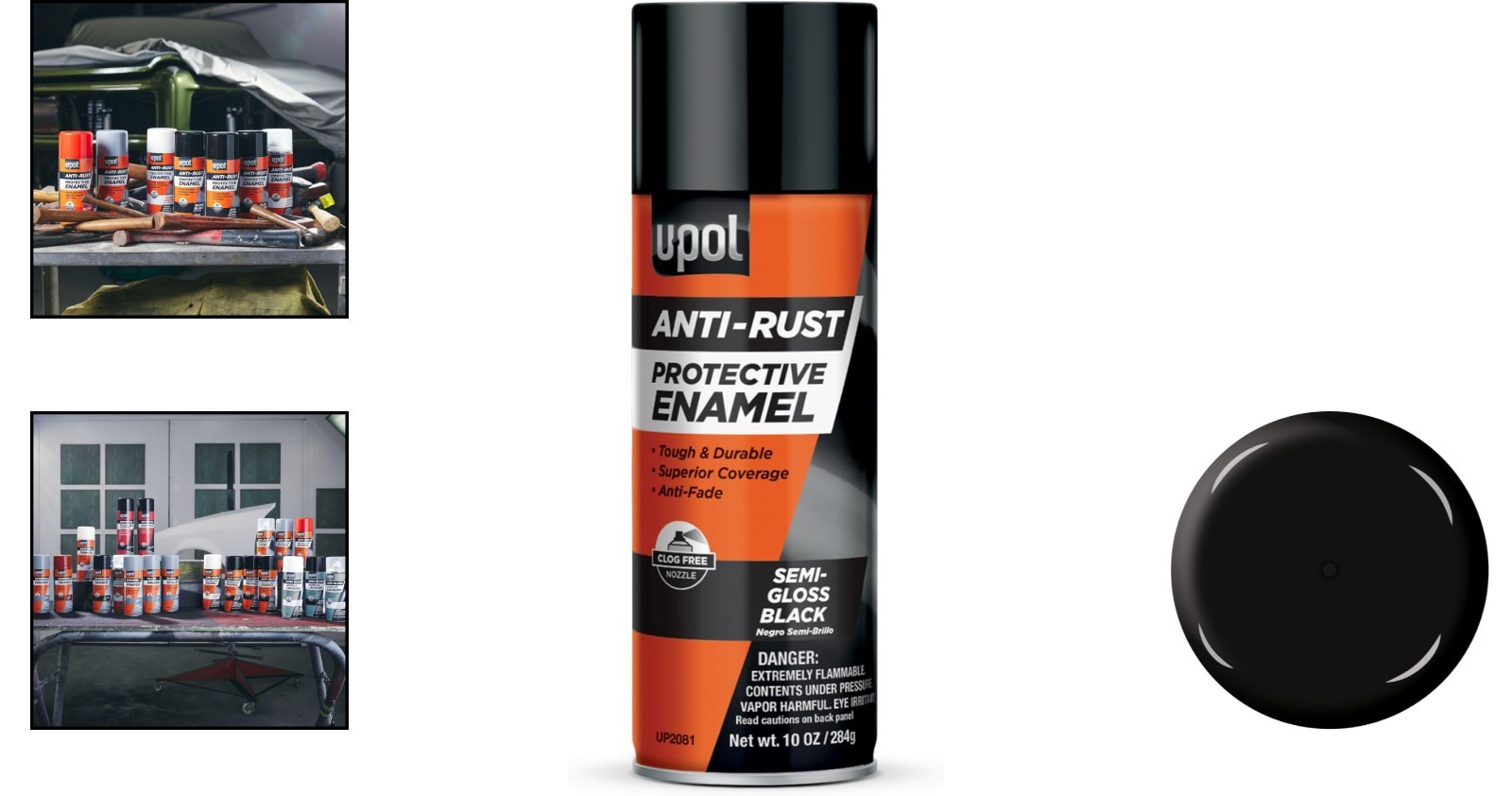 Fast-Drying 10 oz Anti-Rust Spray Paint – Semi-Gloss Black for Metal & Plastic